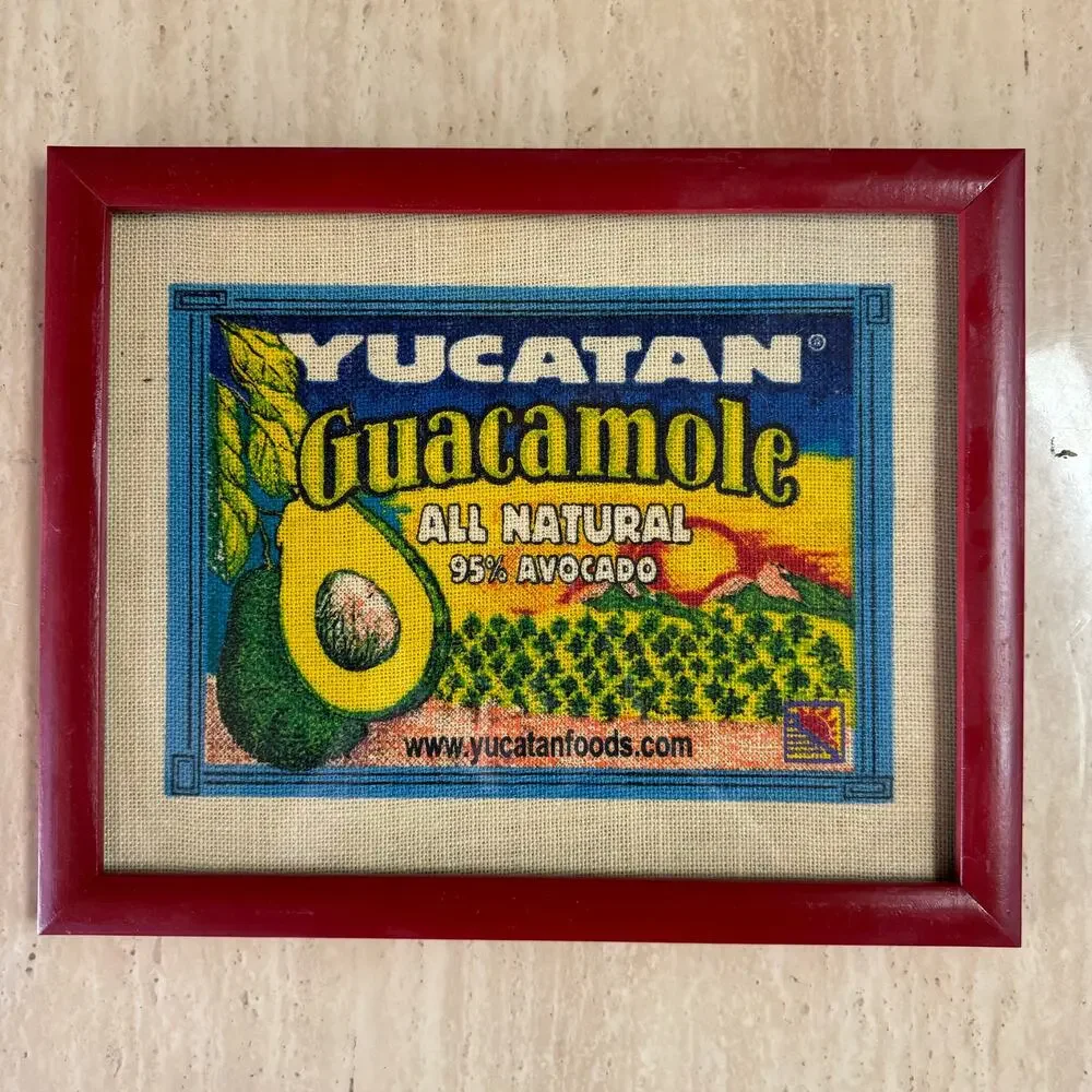 Yucatan Guacamole Avocado Retro Burlap Sack 12